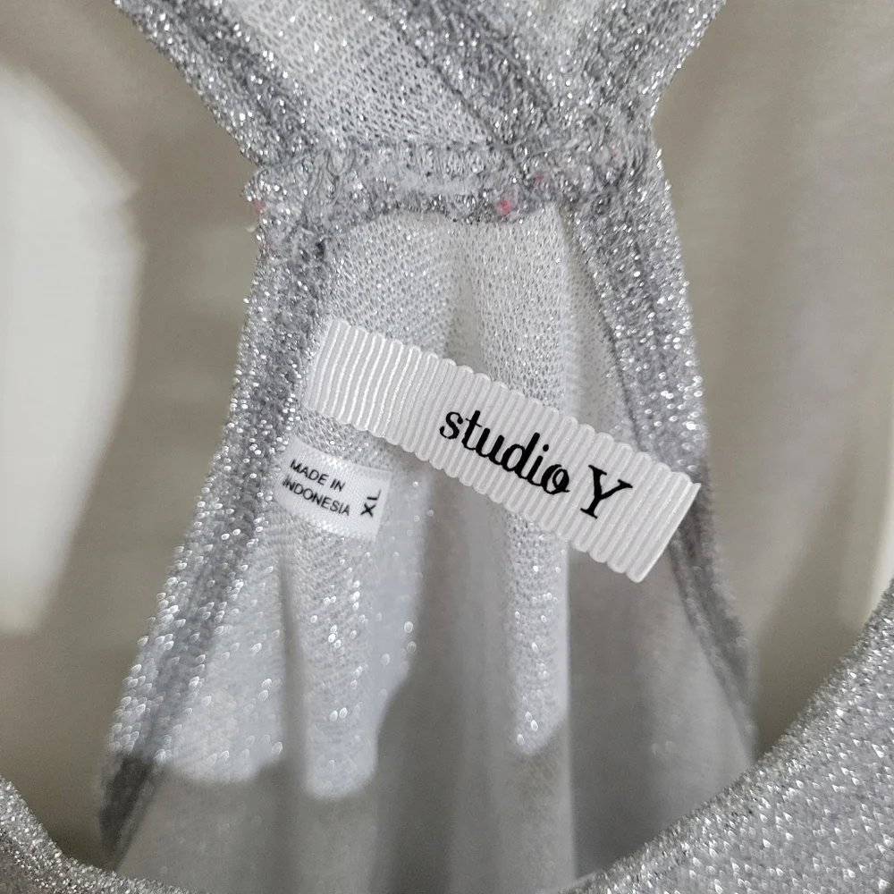 Studio Y Maurices Sparkling Silver and Gray/Purple Women's Tank Tops, Size XL - Picture 4 of 8